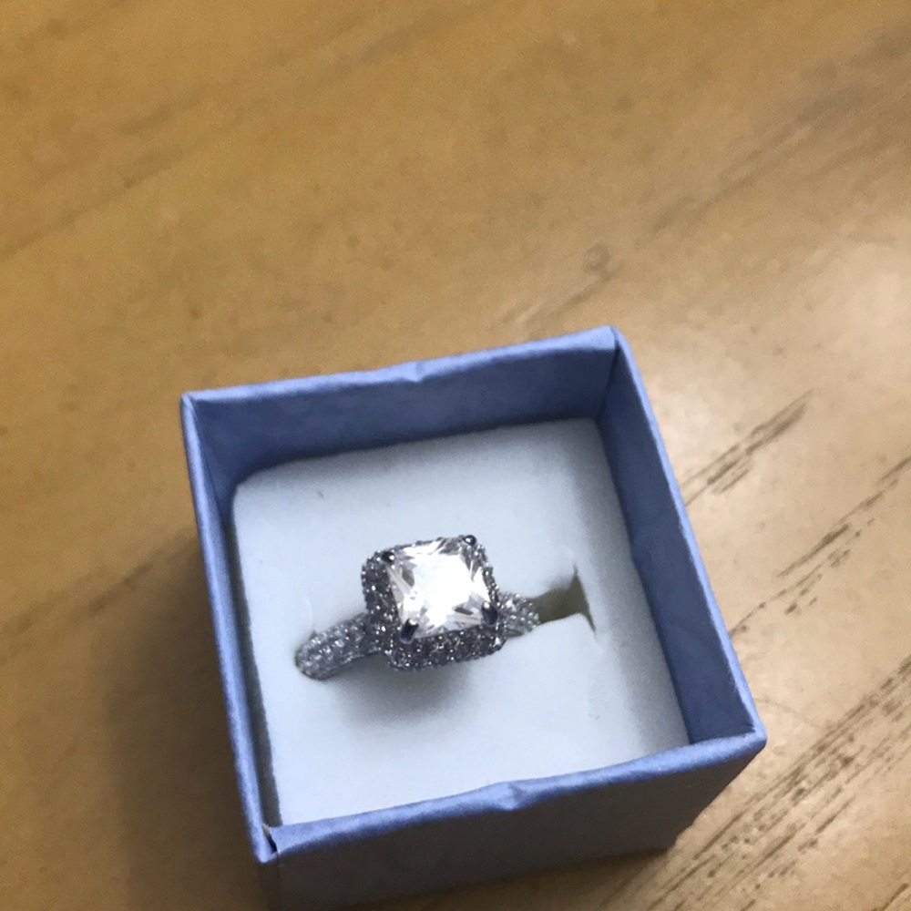 925 Sterling Silver Solitaire Cz Ring - image 4